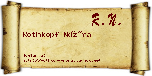 Rothkopf Nóra névjegykártya